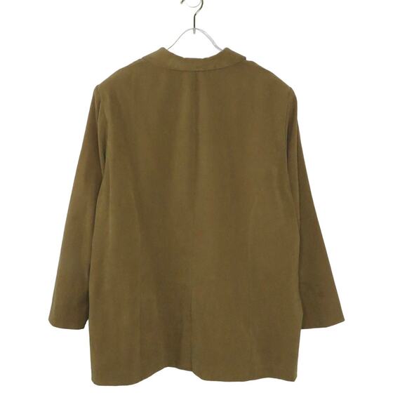 Maren 1980s Vintage Jacket Tan & Black Suede  Casual Jacket Large - Picture 6 of 8